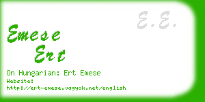 emese ert business card